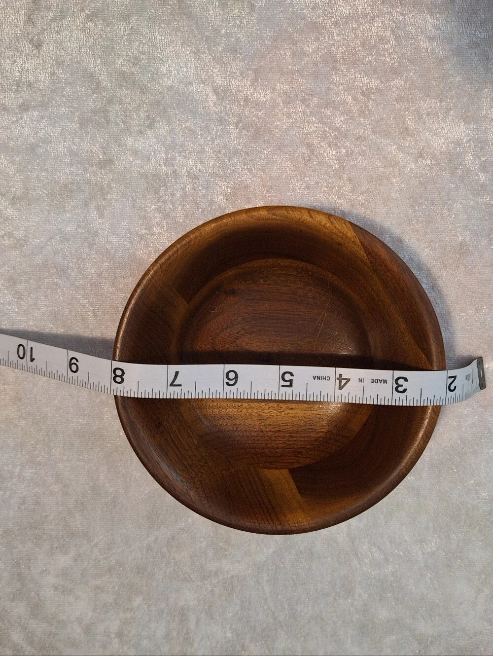 Vintage Vermilion Real Black Walnut 60's Nine piece salad serving bowls
